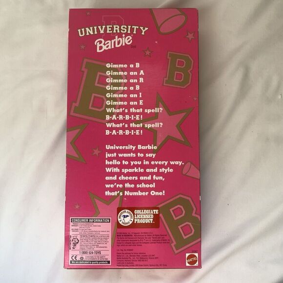University Barbie Iowa Hawkeyes Special Edition 1996 NEW Mattel 20367 - Picture 8 of 12